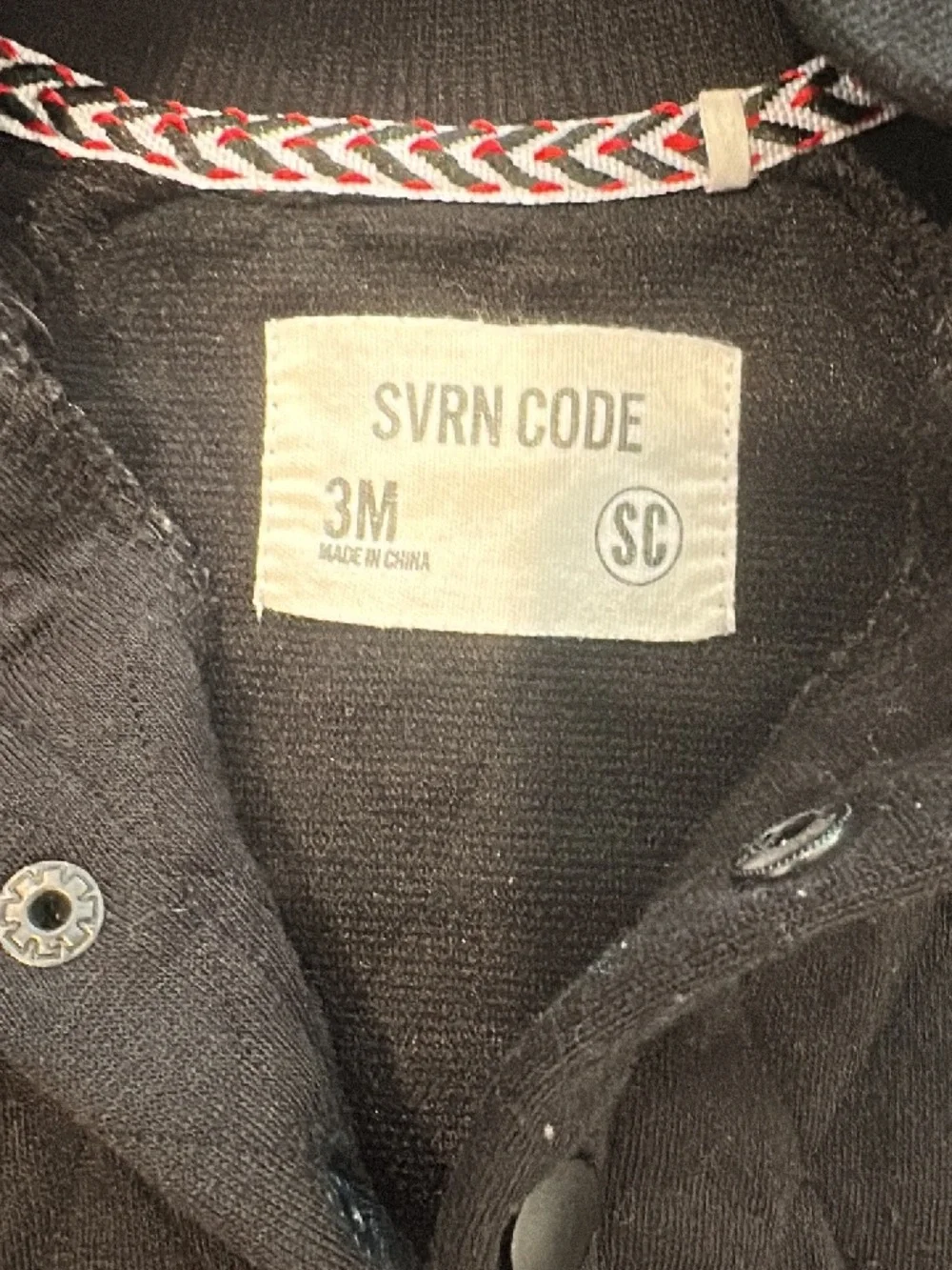 SVRN Code- Classic Quilted Kids' Jacket – Black. Size 3M